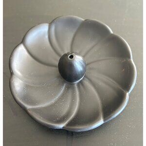 Black Ceramic Incense  or Jewelry Holder With Petal Design Kitchen Sink Decor